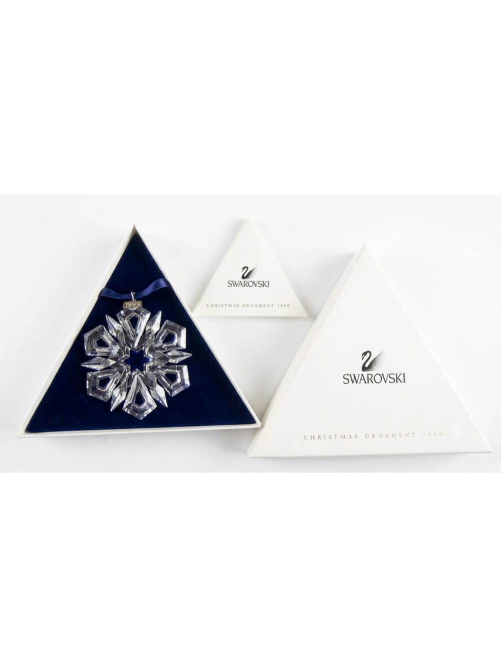 Swarovski Crystal 1999 Annual Christmas Ornament Snowflake Star Boxed Authentic
